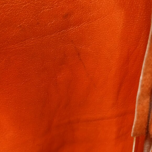 Fiorucci 1980 Vintage Red Leather Fringe Safety Jeans * Edgy Western  * Sz 28 - Picture 11 of 14